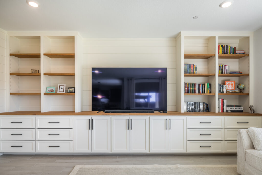 Custom Built-In Entertainment Center Project in Woodland